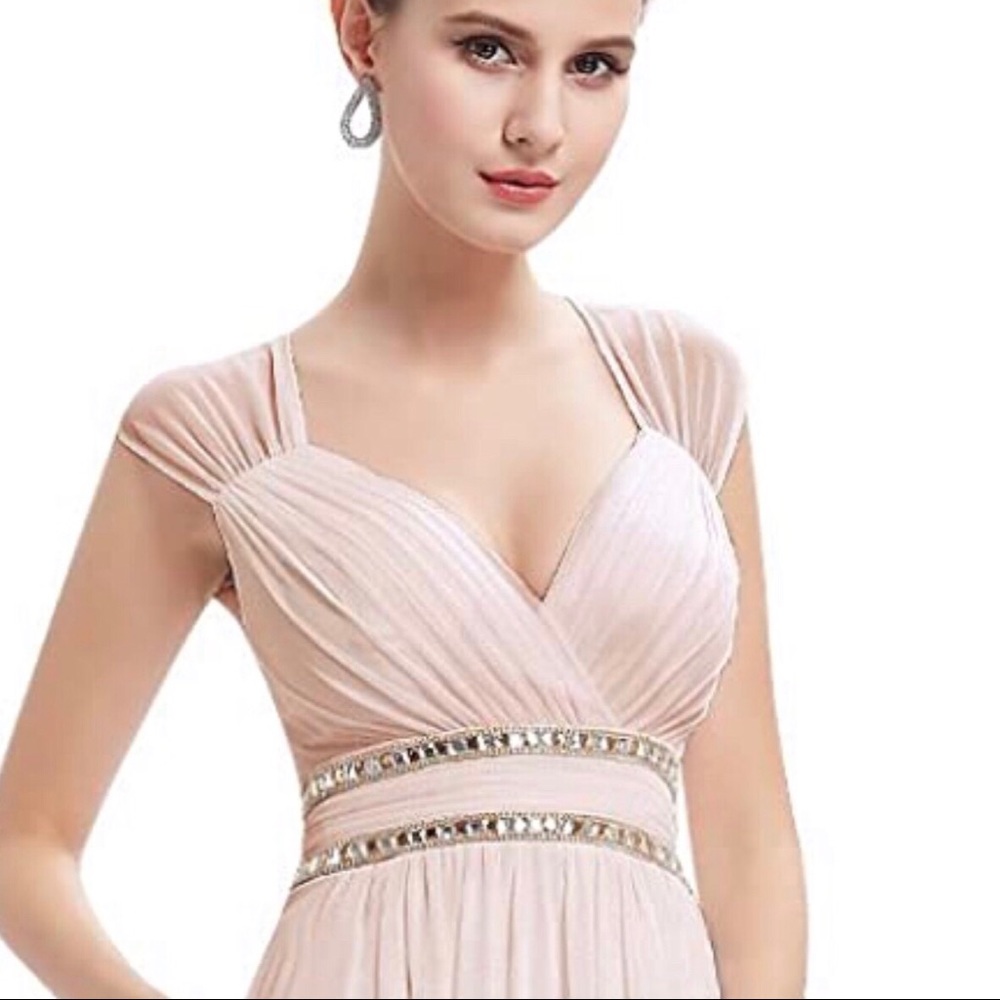 Stylish and affordable blush evening dress!